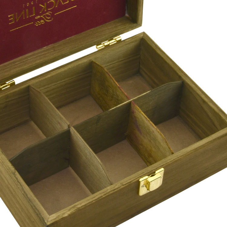 色固体の天然ティーバッグ木製の箱を消去します