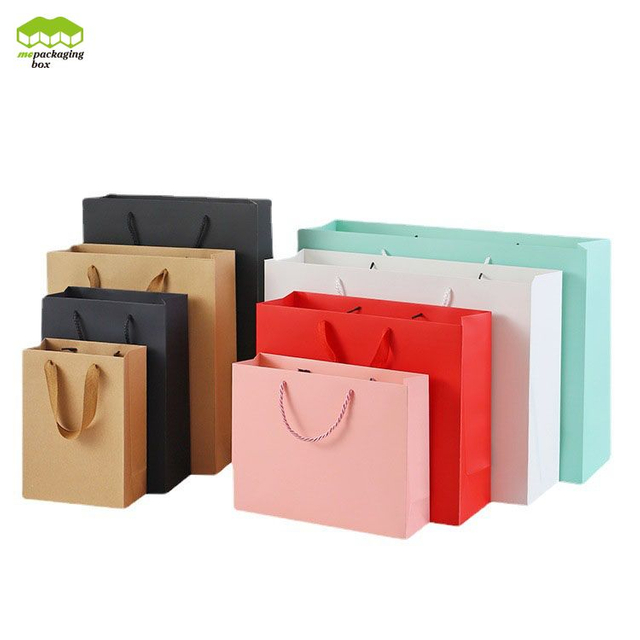 レーザー紙箔ロゴゴールデン紙袋