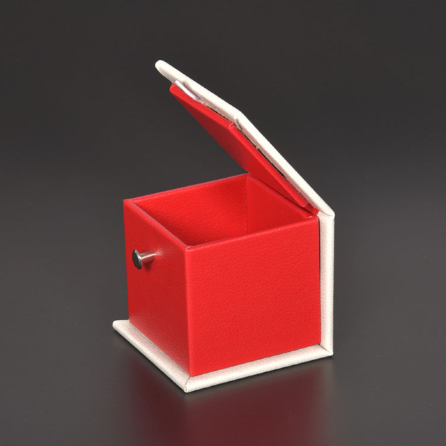 販売トレイポータブル電気オープナーリングキーフォルダーアター本革テクスチャお土産ブックPUパッケージボックス