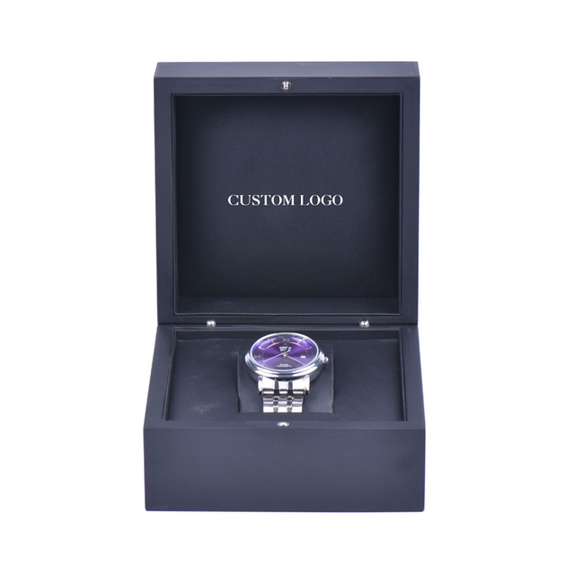 木箱工場カスタマイズされた高品質のカスタムロゴギフト時計保護包装ボックス木箱