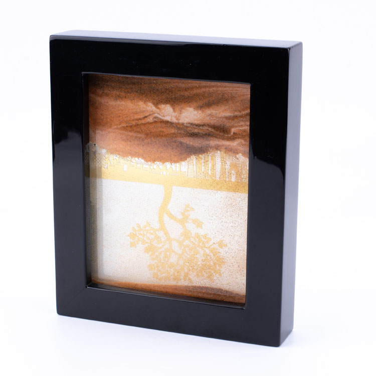 7 '動く砂のアート画像広場ガラス3D深海の砂スケープモーションディスプレイ流れる砂のフレーム