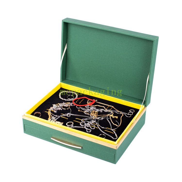 Woodbox Factory Luxury Custom Logo Handmadewood Jewelry Box wear clear Lid