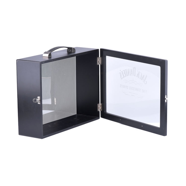 赤ワインミラーハンドル木製ワインボックス