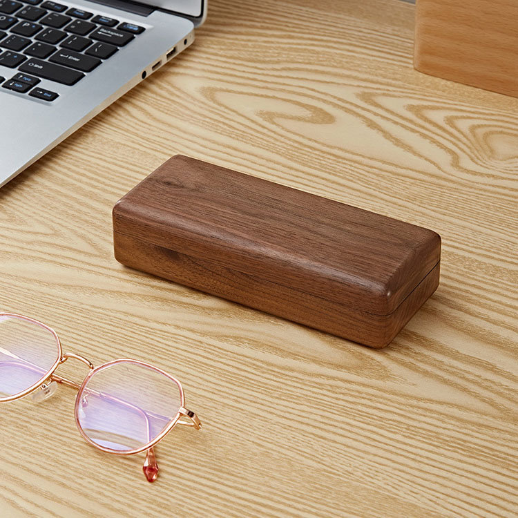 注文の革特大サングラスの表示木の梱包箱のための箱のケース