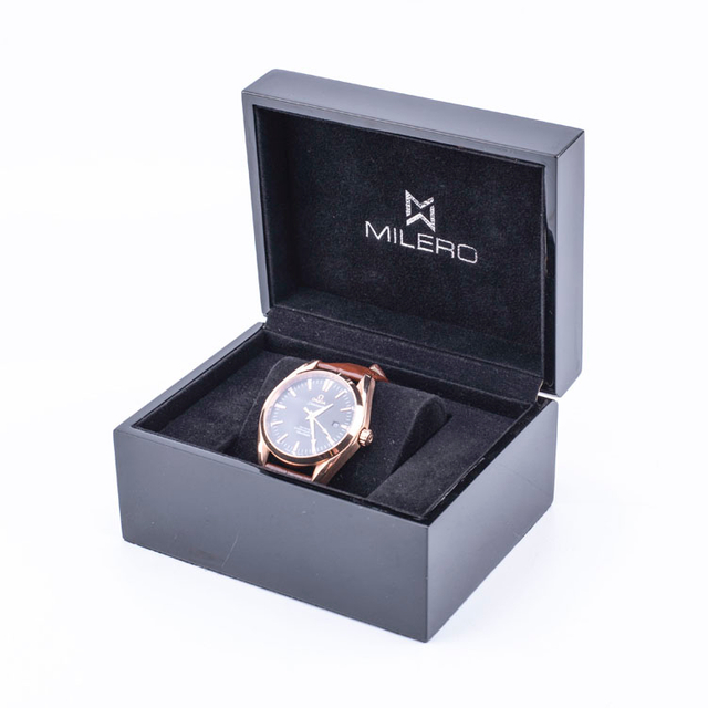 在庫ありOEM高級カスタムロゴギフト用木製時計包装箱