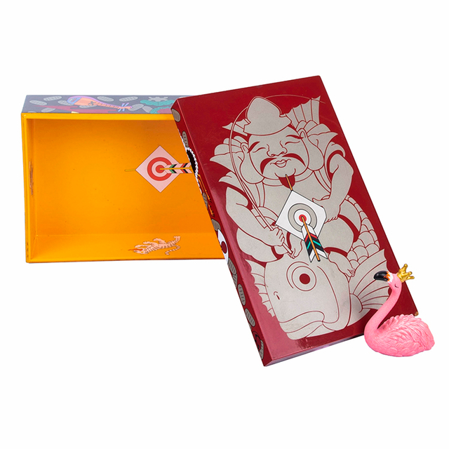 手描きの東南アジアスタイルのストレージ木製のかわいい箱