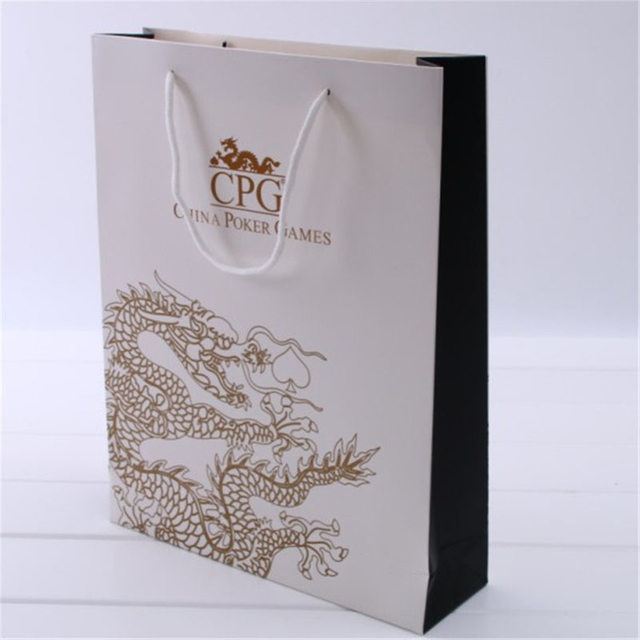 カスタムプライベートロゴプリントブラックビッグパーソナライズされた高級ショッピングトートギフトプレミアムペーパーバッグ