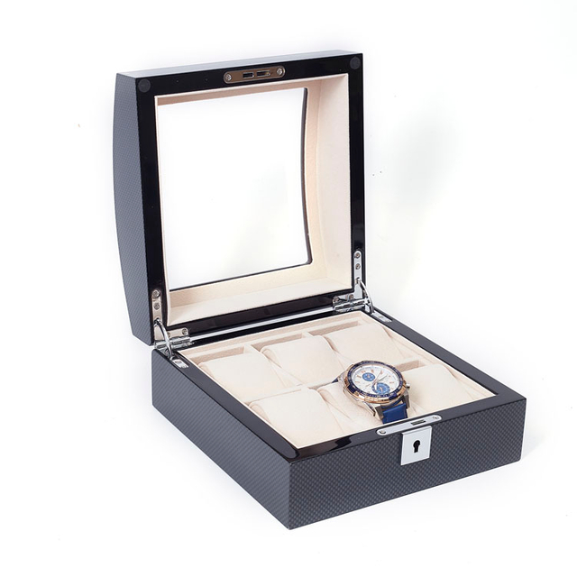 カーボンファイバー付きの環境に優しい木製ウォッチワインダー