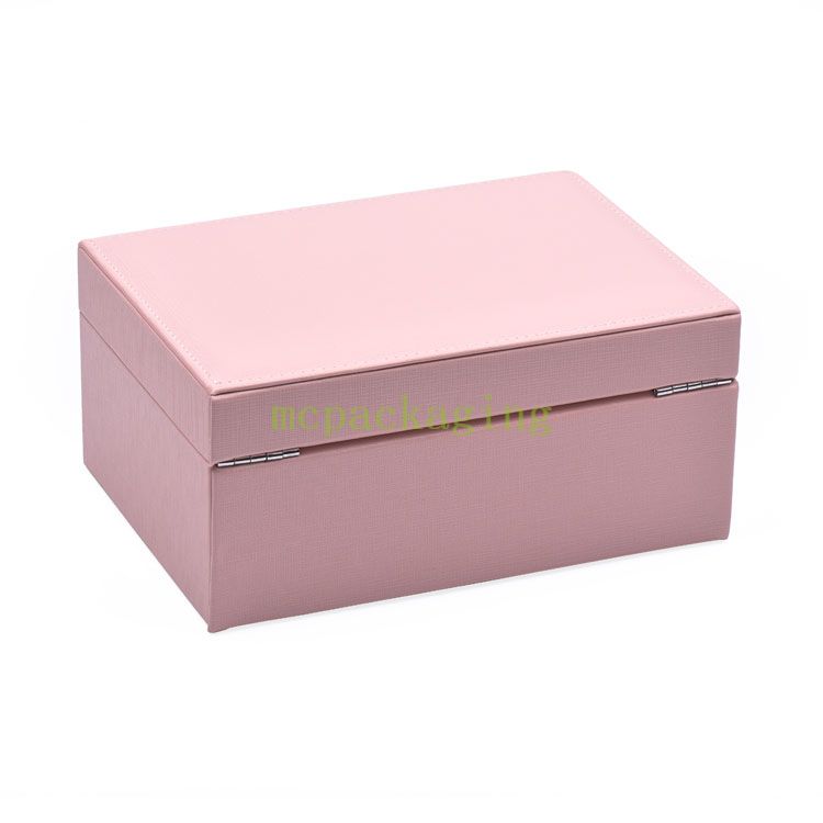 新しい高級到着ミニレザー Pu 小さなトラベルジュエリーボックスオーガナイザー女性ギフトカスタムロゴジュエリー収納ボックスミラー