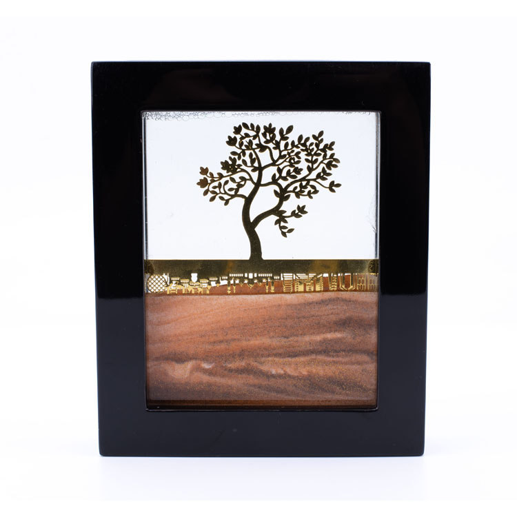 7 '動く砂のアート画像広場ガラス3D深海の砂スケープモーションディスプレイ流れる砂のフレーム