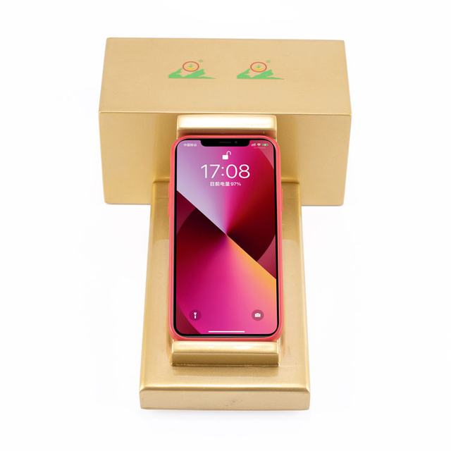 光沢のあるゴールデンラグジュアリーディスプレイ香水ウッドボックス